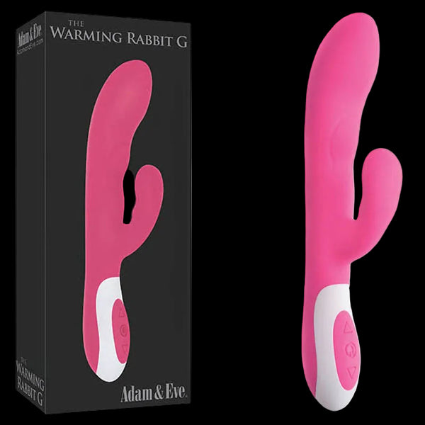 Adam & Eve The Warming Rabbit G - Pink 21.6 cm (8.5'') USB Rechargeable Warming Rabbit Vibrator