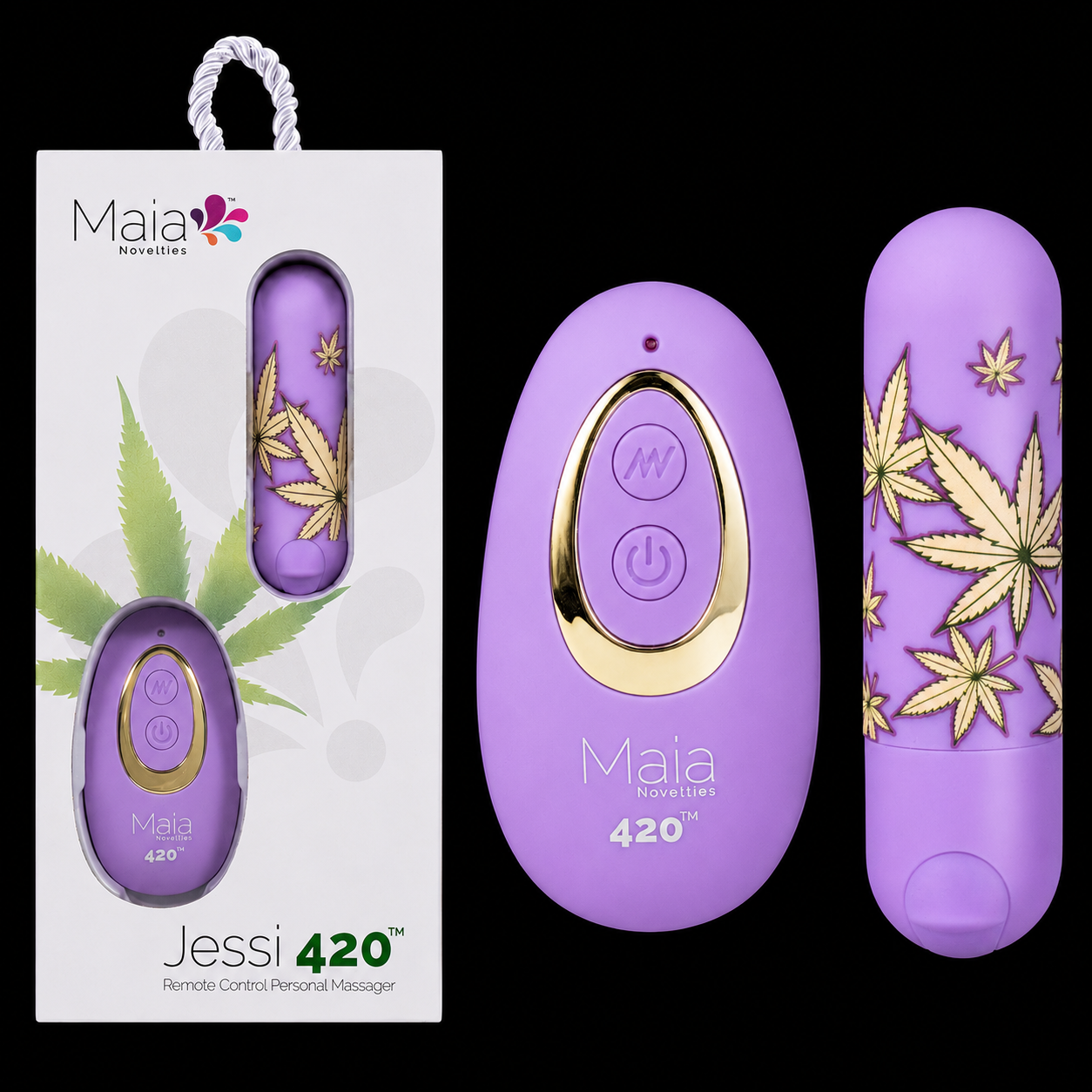 Maia Jessi 420 - Violet 7.6 cm USB Rechargeable Bullet