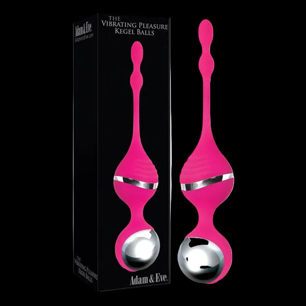 Adam & Eve Vibrating Pleasure Kegel Balls - Pink USB Rechargeable Kegel Balls