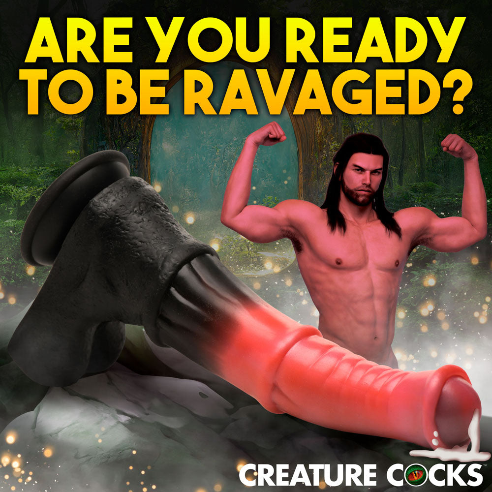 Creature Cocks Centaur Explosion - Pink/Black 24.5 cm Squirting Fantasy Dildo
