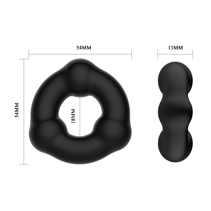 CRAZY BULL Beaded Cock Ring - Black Cock Ring