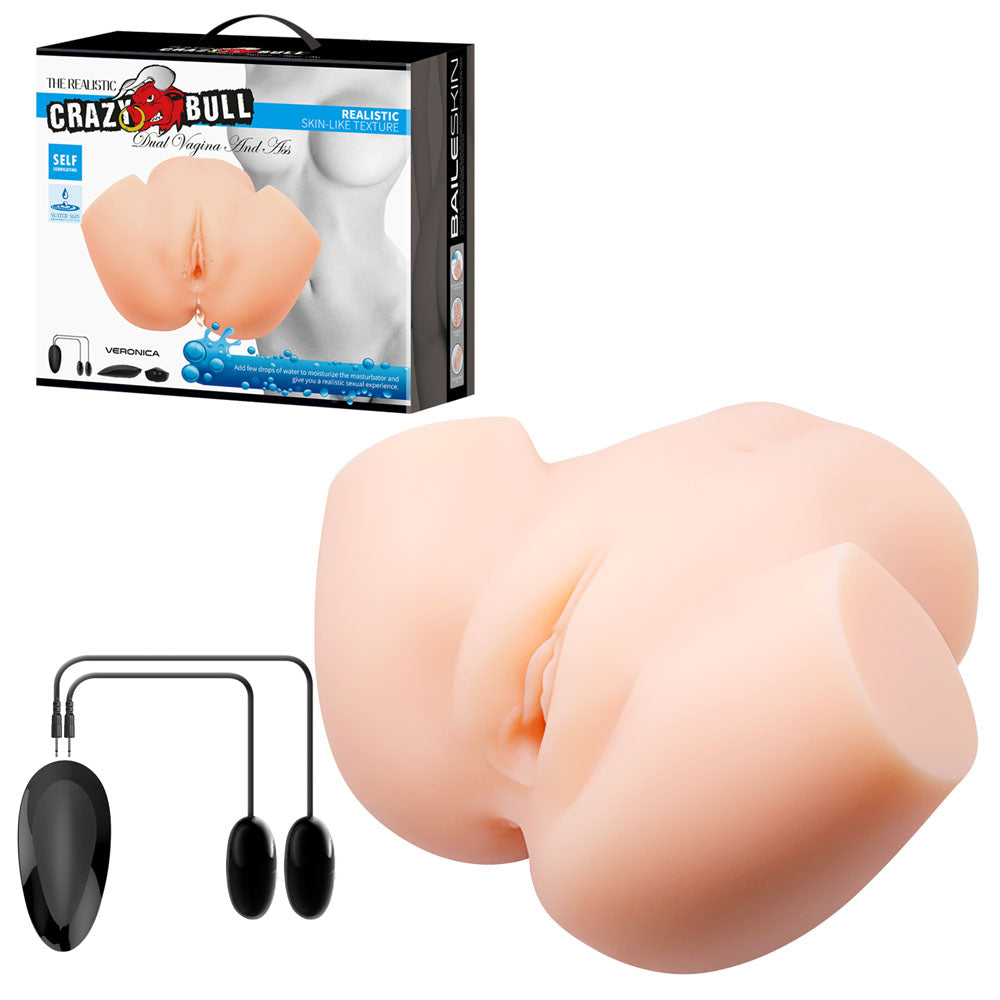 CRAZY BULL VERONICA Vibrating Torso - Flesh Vibrating Torso Masturbator