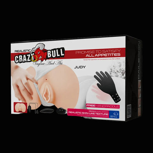 CRAZY BULL JUDY Vibrating Doggy Torso - Flesh Vibrating Doggy-Style Masturbator