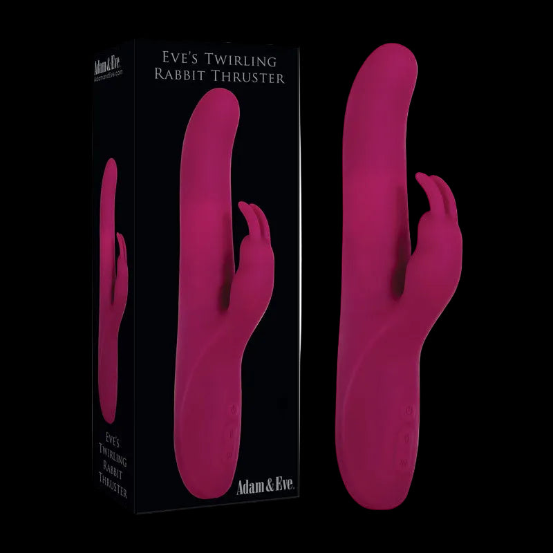 Adam & Eve Eve's Twirling Rabbit Thruster - Purple 24.1 cm USB Rechargeable Thrusting Rabbit Vibrator