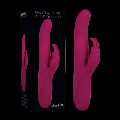 Adam & Eve Eve's Twirling Rabbit Thruster - Purple 24.1 cm USB Rechargeable Thrusting Rabbit Vibrator