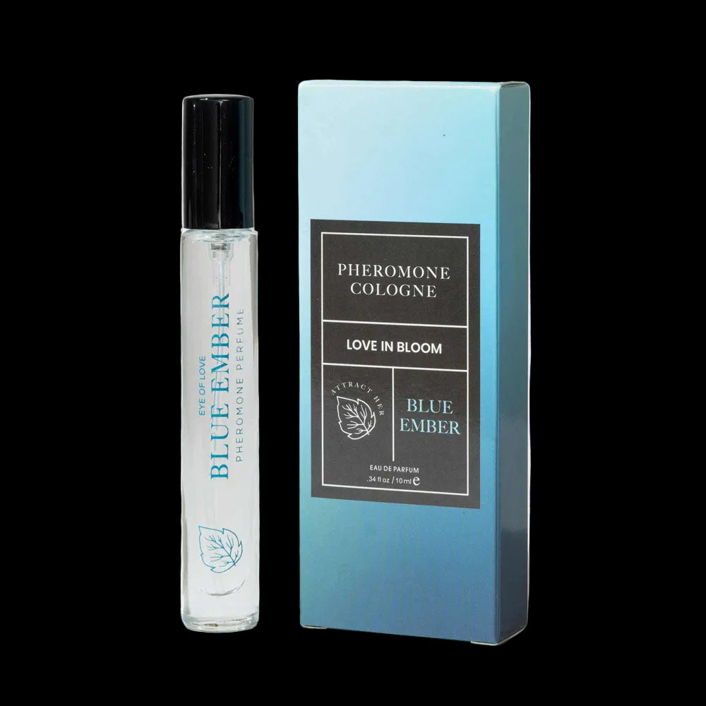 Eye Of Love Love In Bloom Blue Ember Pheromone Cologne - 10ml - Citrus & Cedar Scented Pheromone Cologne for Men to attract Women - 10 ml Spray