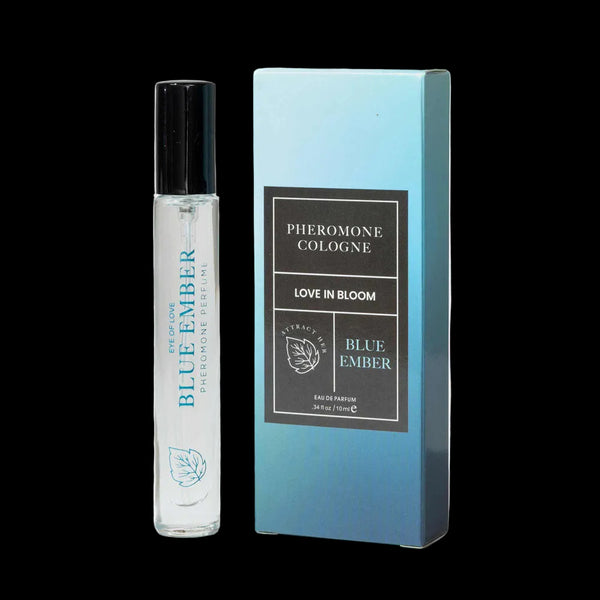 Eye Of Love Love In Bloom Blue Ember Pheromone Cologne - 10ml - Citrus & Cedar Scented Pheromone Cologne for Men to attract Women - 10 ml Spray