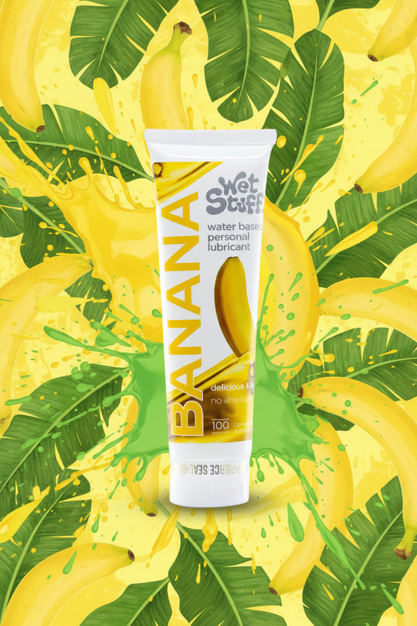 Wet Stuff Banana - 100g Tube - Banana Flavoured Water Based Lubricant - 100 gram Tube