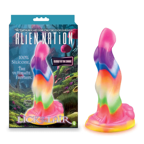 Alien Nation - Lick Of The Lair - Glow in Dark Rainbow 17.8 cm Fantasy Dong