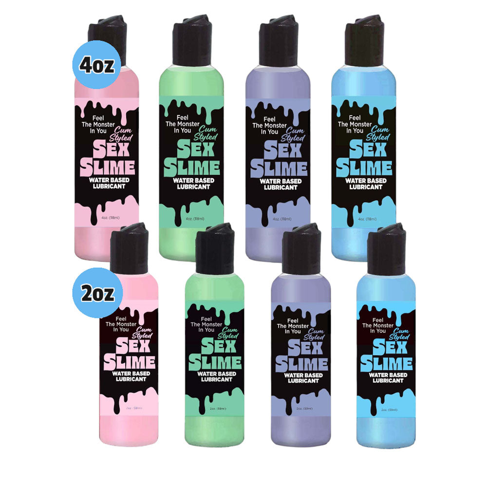 Sex Slime Cum Style Creature Lube - Blue 60 ml - Blue Cum Style Water Based Lubricant - 60 ml Bottle