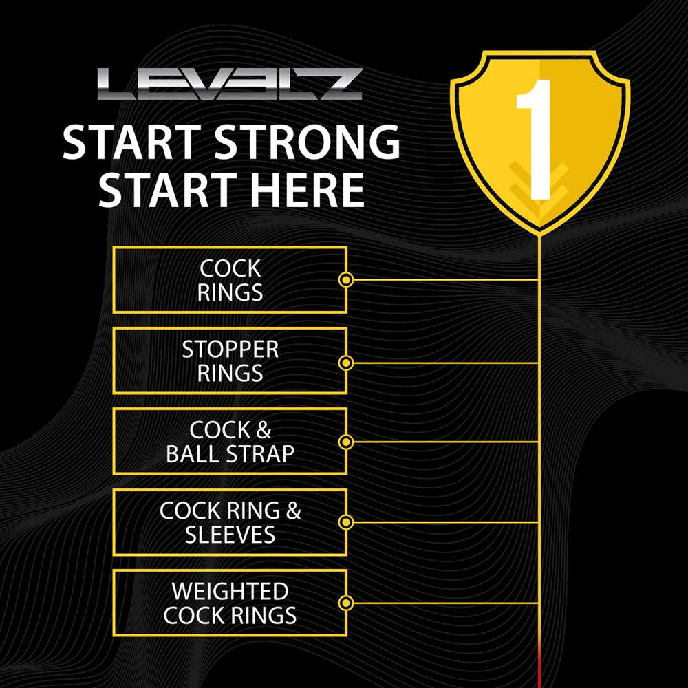 LEVELZ Tri O Ergo Silicone Cock Ring - Black - Black Cock & Balls Rings