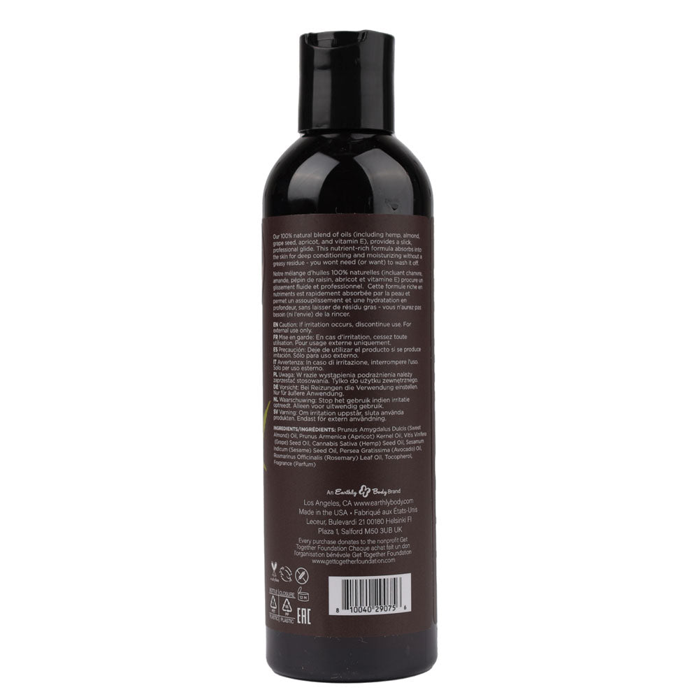 Hemp Seed Massage & Body Oil - Beach Daze (Coconut & Pineapple) Scented - 237 ml Bottle