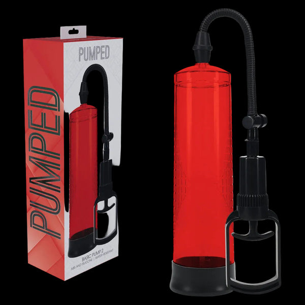 PUMPED Basic Pump 2 - Red - Red Penis Pump