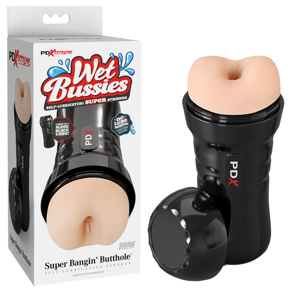 PDX Wet Bussies Super Bangin Butt - Light - Flesh Anal Stroker