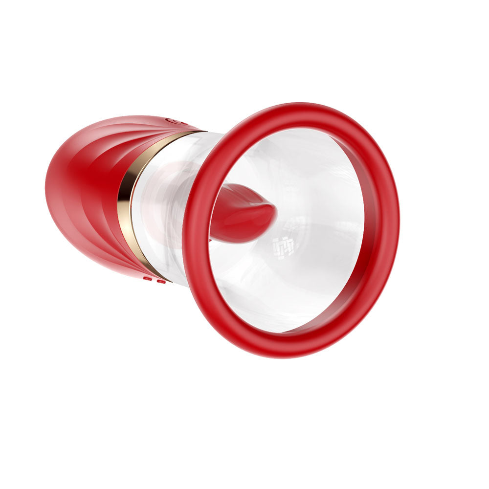 LuvPump Adoramor - Red USB Rechargeable Licking & Sucking Ladies Pump