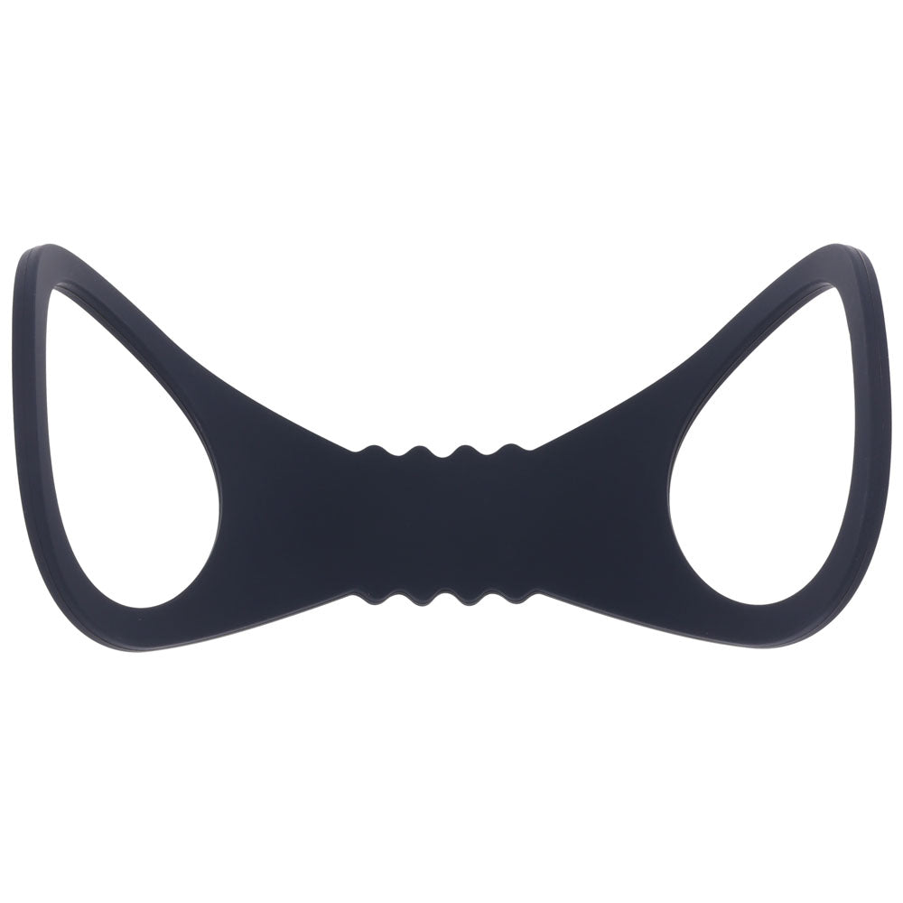 Sex & Mischief Shadow Large Silicone Cuffs - Black Large Restraints