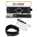 S&M Shadow Collar and Leash - Black Neck Restraint and Leash