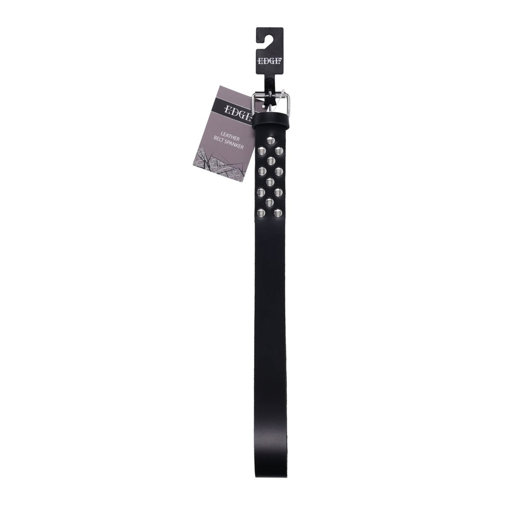 EDGE Leather Belt Spanker - Black Spanking Whip