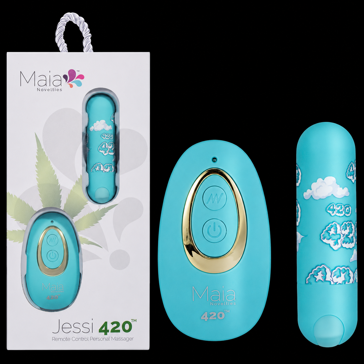 Maia JESSI 420 Remote - Sky Blue 7.6 cm USB Rechargeable Bullet with Wireless Remote