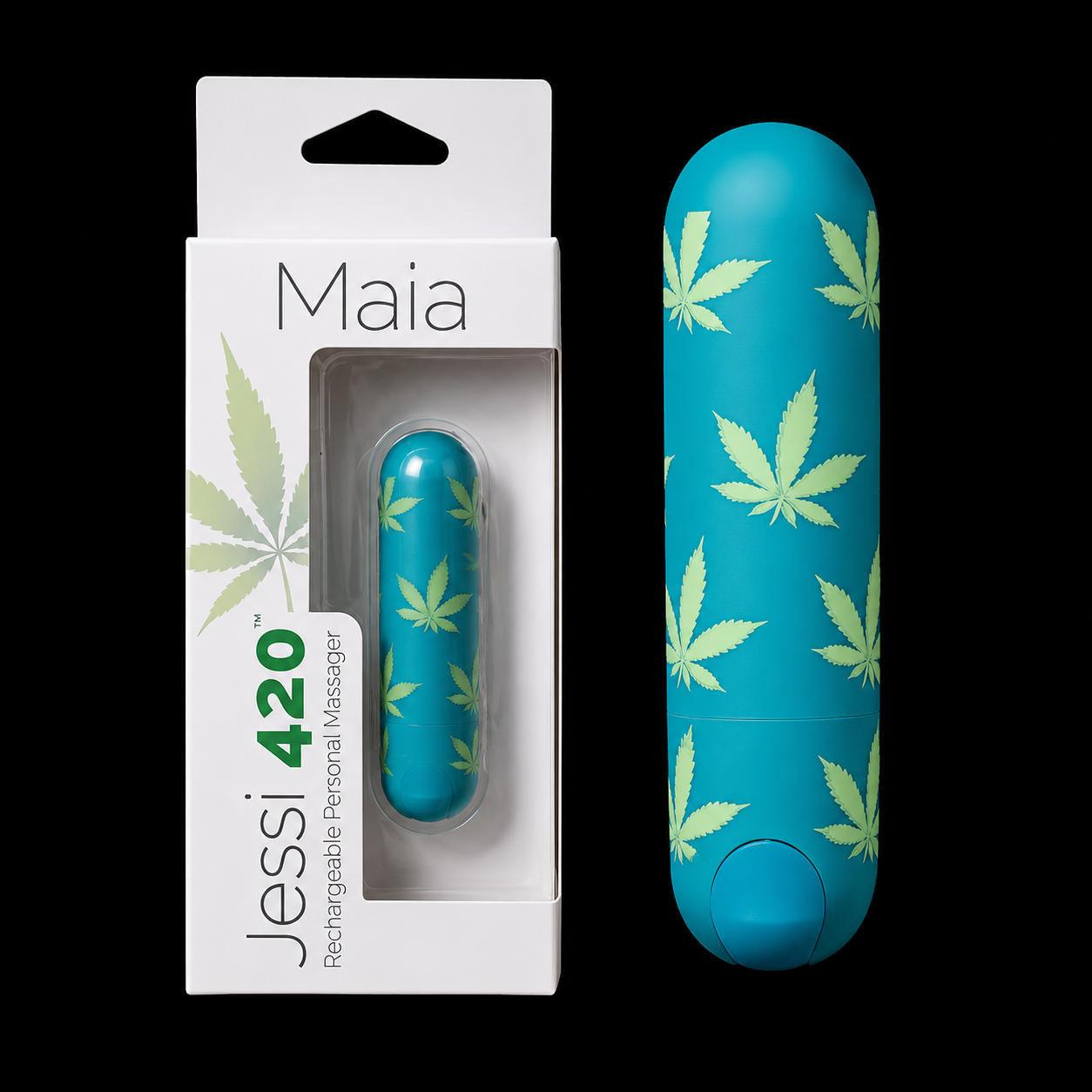Maia Jessi 420 - Emerald Green 7.6 cm USB Rechargeable Bullet